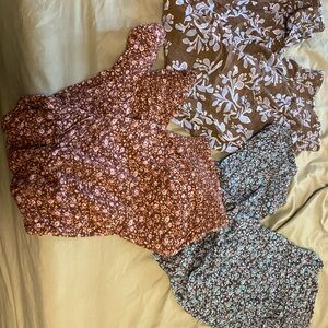 Floral Print Dresses Set